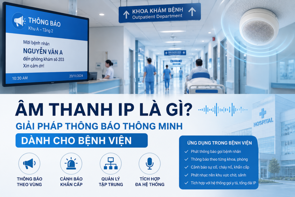 Âm thanh IP là gì? Ứng dụng trong bệnh viện, trường học, nhà xưởng
